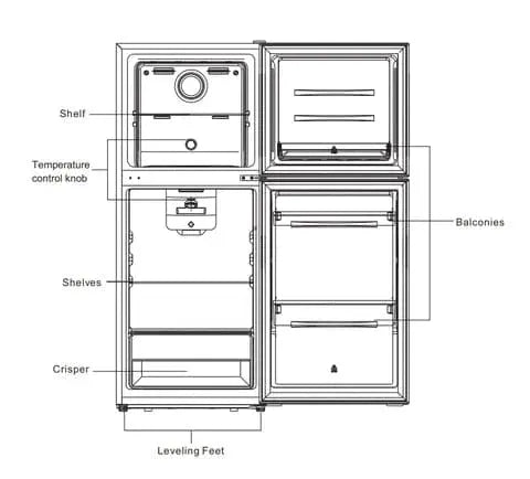 BroDeals Fridge Freezer Imprasio 181L Top Mount Fridge Freezer IMTMF181 Imprasio 181L Top Mount Fridge Freezer IMTMF181