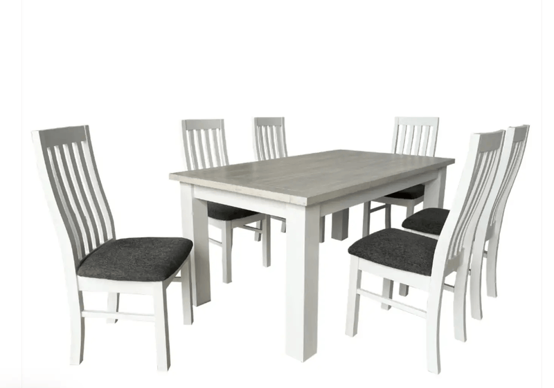 BroDeals Kitchen & Dining Ashland Dining Suite 6 Seater - Grey Ashland Dining Suite 6 Seater - Grey