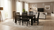 Pine Dining Suite 5Pcs-Black by BroDeals