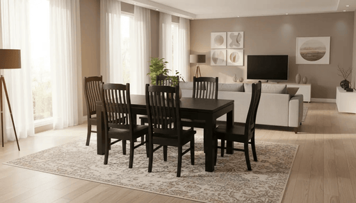 BroDeals Kitchen & Dining Furniture Sets Pine Dining Suite 5Pcs-Black Pine Dining Suite 5Pcs-Black