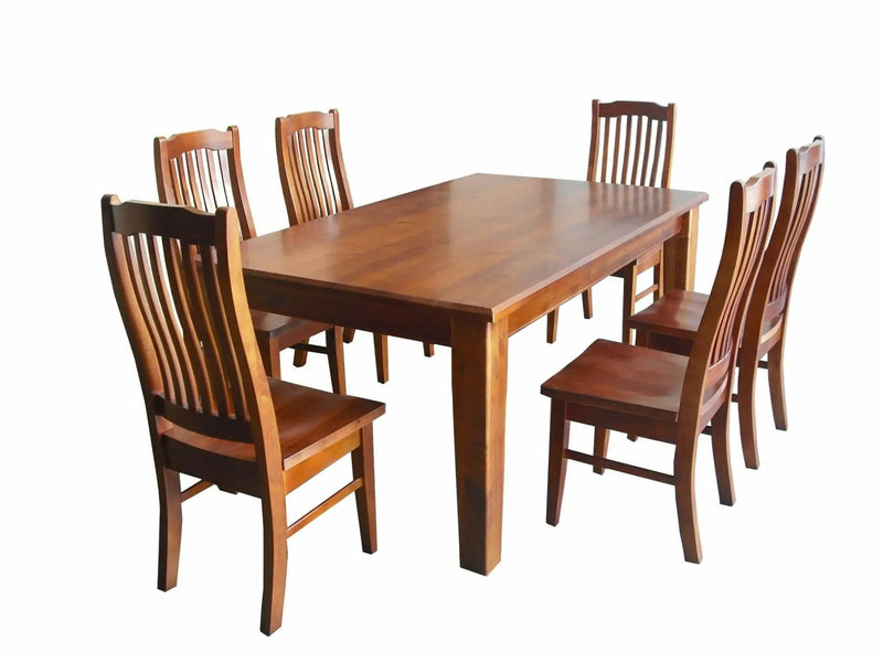 Pine Dining Suite 7Pcs-Natural by BroDeals