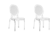 BroDeals Kitchen & Dining Room Chairs Clear Balloon Back Dining Chair Indoor/Outdoor Clear Balloon Back Dining Chair Indoor/Outdoor