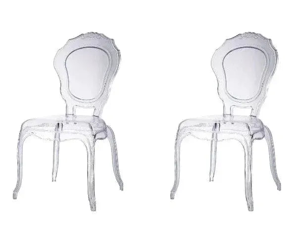 BroDeals Kitchen & Dining Room Chairs Clear Louis Dining Chair Indoor/Outdoor Clear Louis Dining Chair Indoor/Outdoor