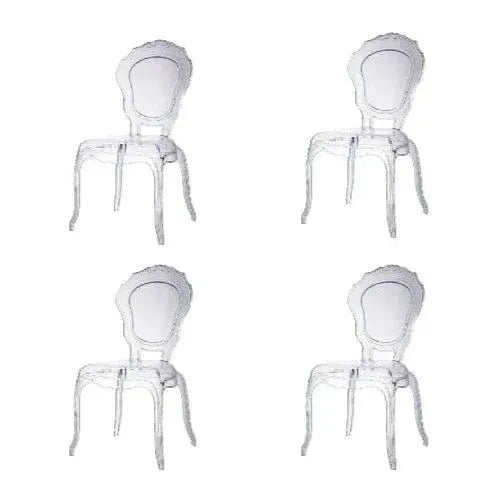 BroDeals Kitchen & Dining Room Chairs Clear Louis Dining Chair Indoor/Outdoor Clear Louis Dining Chair Indoor/Outdoor
