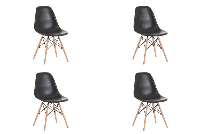 Echo Chair Set of 4- Black by BroDeals