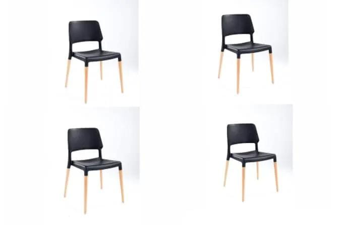 Jade Chair Set of 4 - Black by BroDeals