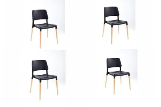 BroDeals Kitchen & Dining Room Chairs Jade Chair Set of 4 - Black Jade Chair Set of 4 - Black