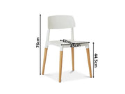 Jade Chair Set of 4-White by BroDeals