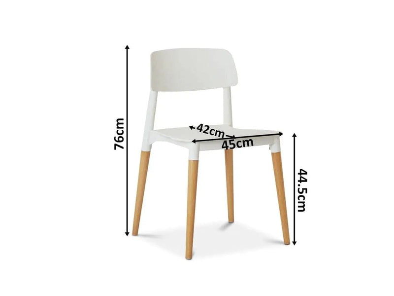 Jade Chair Set of 4-White by BroDeals