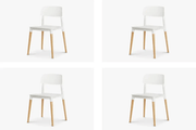 Jade Chair Set of 4-White by BroDeals
