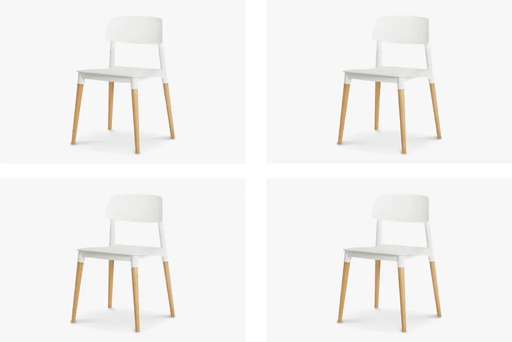BroDeals Kitchen & Dining Room Chairs Jade Chair Set of 4-White Jade Chair Set of 4-White