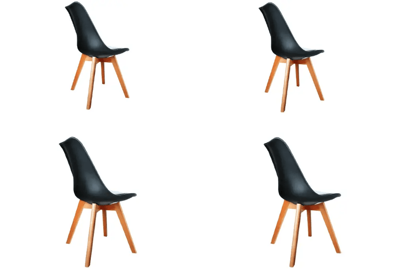 Sonia Chair Set of 4-Black by BroDeals