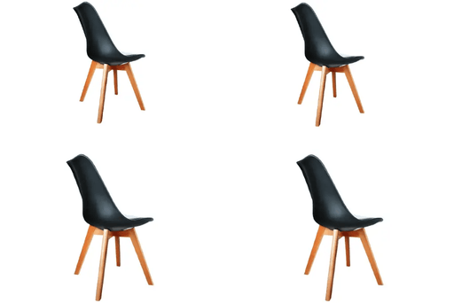 BroDeals Kitchen & Dining Room Chairs Sonia Chair Set of 4-Black Sonia Chair Set of 4-Black