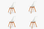 Sonia Chair Set of 4-White by BroDeals