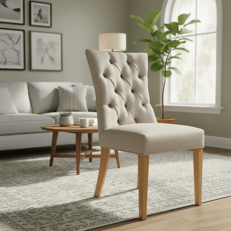 Tufted Back Dining Chair by BroDeals
