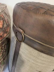 Leather Ottoman/Stool by BroDeals