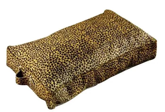 Leopard Leather Pouf | Ottoman by BroDeals