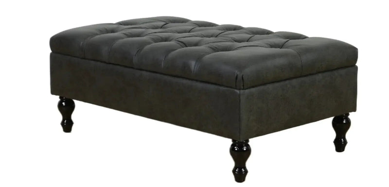 BroDeals Ottoman Ottoman with Storage - Charcoal Ottoman with Storage - Charcoal