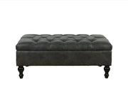 BroDeals Ottoman Ottoman with Storage - Charcoal Ottoman with Storage - Charcoal