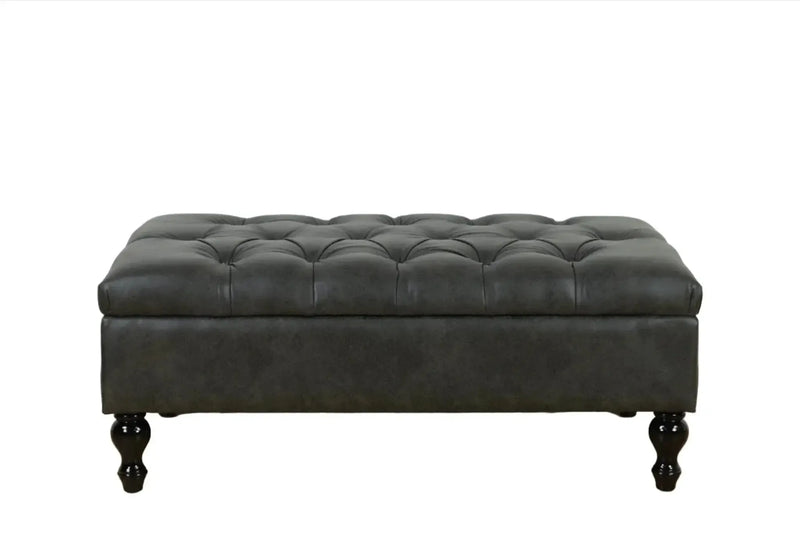 BroDeals Ottoman Ottoman with Storage - Charcoal Ottoman with Storage - Charcoal