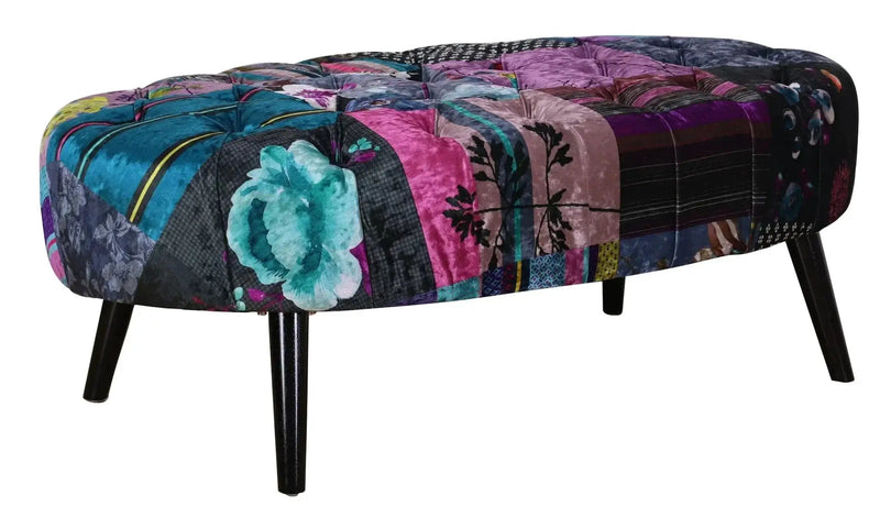 Oval Patchwork Ottoman by BroDeals