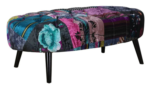 BroDeals Ottoman Oval Patchwork Ottoman Oval Patchwork Ottoman