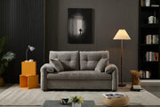 Shelby 2 Seater Roll Out Sofa bed - Silver by BroDeals