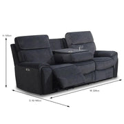 Ashleigh Electric Recliner 3 Seater with Console by BroDeals