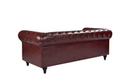 BroDeals sofa Boston Faux Leather Chesterfield 3 Seater Sofa Boston Faux Leather Chesterfield 3 Seater Sofa