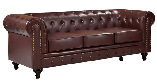 BroDeals sofa Boston Faux Leather Chesterfield 3 Seater Sofa Boston Faux Leather Chesterfield 3 Seater Sofa