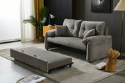 Rome 2 Seater Roll Out Sofa bed - Silver by BroDeals