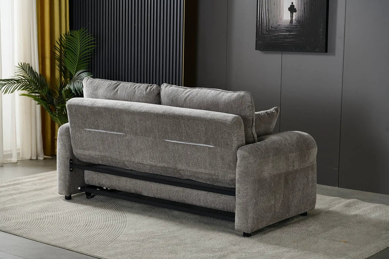 Rome 2 Seater Roll Out Sofa bed - Silver by BroDeals