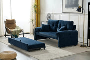 Rome 2 Seater Roll Out Sofabed - Dark Blue by BroDeals