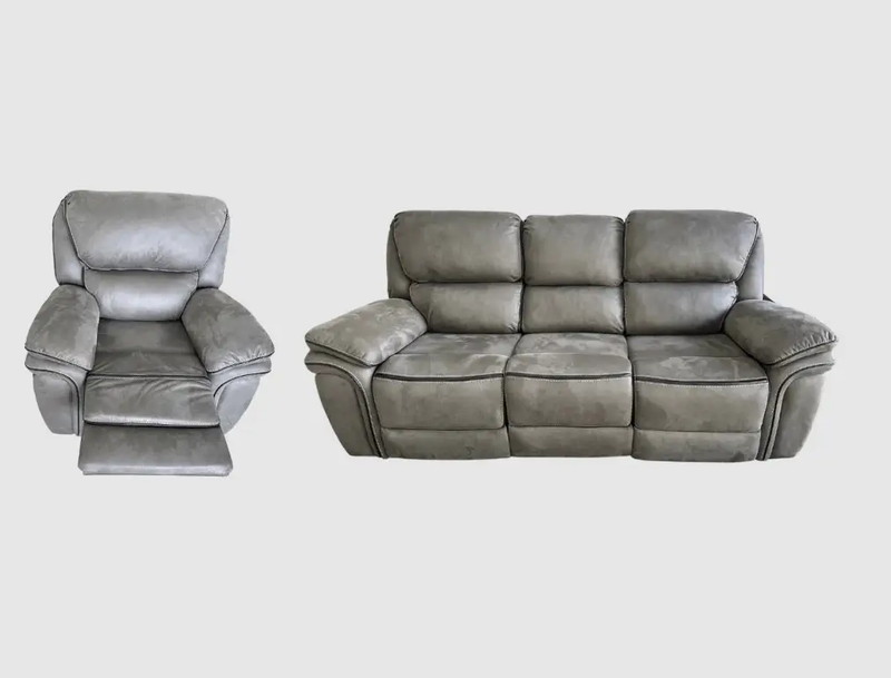 Moy 3RR + R Recliner Suite Grey by BroDeals