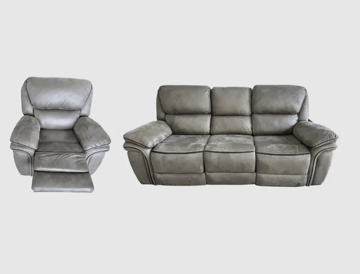 BroDeals Sofas Moy 3RR + R Recliner Suite Grey Moy 3RR + R Recliner Suite Grey