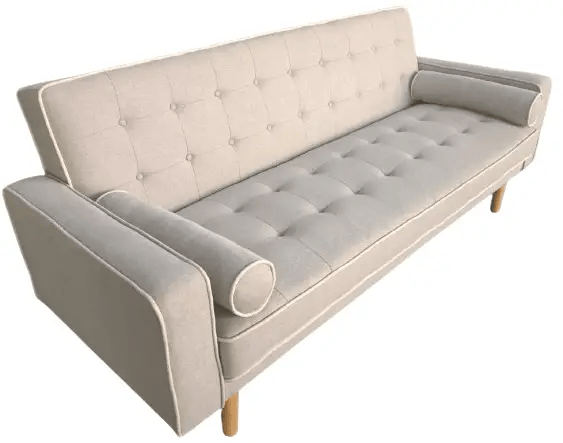 BroDeals Sofas Click Clack Sofabed - Grey with white piping Click Clack Sofabed - Grey with white piping