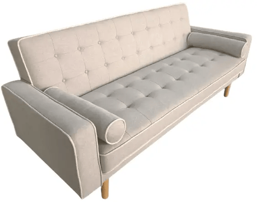 BroDeals Sofas Click Clack Sofabed - Grey with white piping Click Clack Sofabed - Grey with white piping