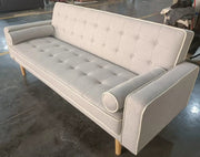 BroDeals Sofas Click Clack Sofabed - Grey with white piping Click Clack Sofabed - Grey with white piping