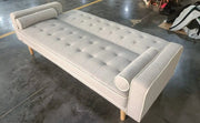 BroDeals Sofas Click Clack Sofabed - Grey with white piping Click Clack Sofabed - Grey with white piping