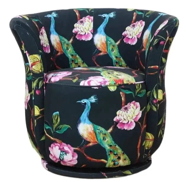 BroDeals Swivel Chair Peacock Tub Swivel Chair Peacock Tub Swivel Chair