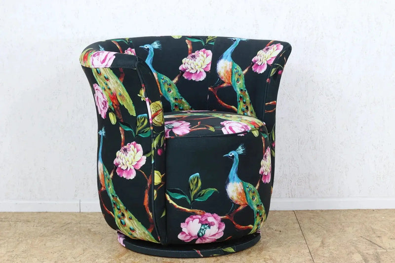 BroDeals Swivel Chair Peacock Tub Swivel Chair Peacock Tub Swivel Chair