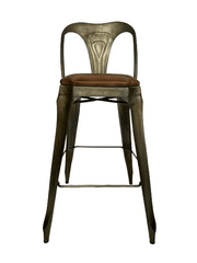BroDeals Table & Bar Stools Mid Century Leather Barstool Mid Century Leather Barstool