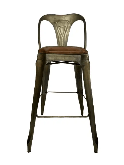 BroDeals Table & Bar Stools Mid Century Leather Barstool Mid Century Leather Barstool