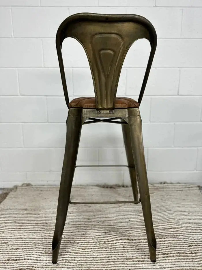 BroDeals Table & Bar Stools Mid Century Leather Barstool Mid Century Leather Barstool