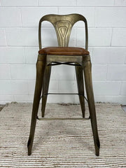 BroDeals Table & Bar Stools Mid Century Leather Barstool Mid Century Leather Barstool