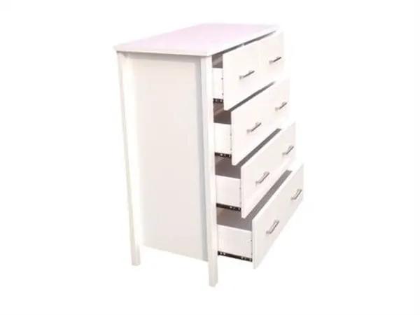 Tina Tallboy 5 Drawer White by BroDeals