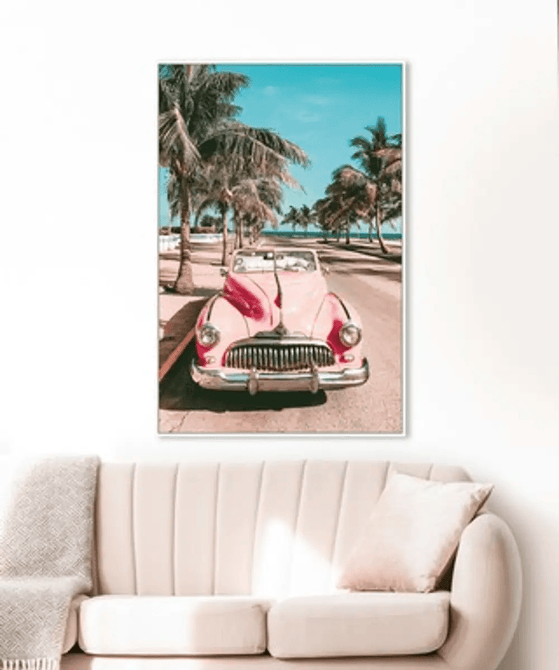 Framed Canvas Art - Classic Pink by BroDeals