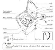Midea 10KG Top Load Washing Machine DMWM10 by BroDeals