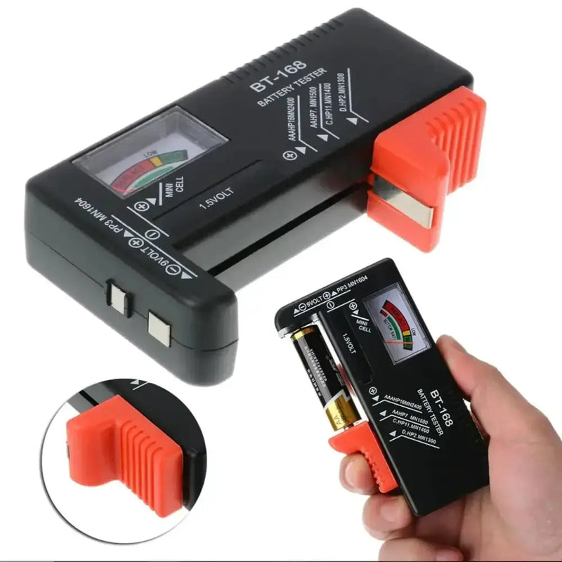 BT-168 Universal Battery Tester – AA/AAA/C/D/9V Button Cell Checker by Habicare