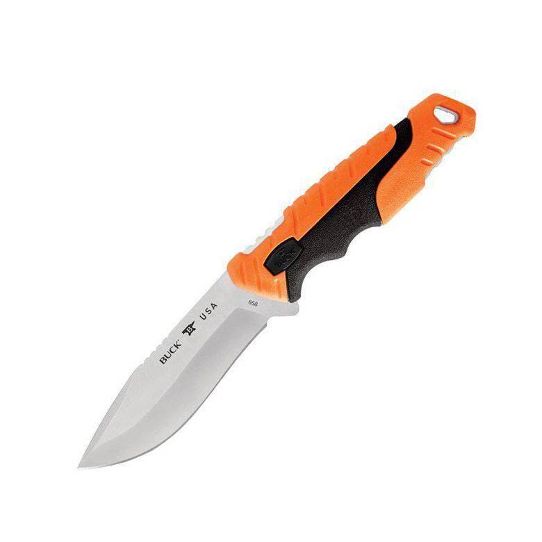 Buck 658 Pursuit Pro Small hunting knife with orange handle and S35VN steel blade